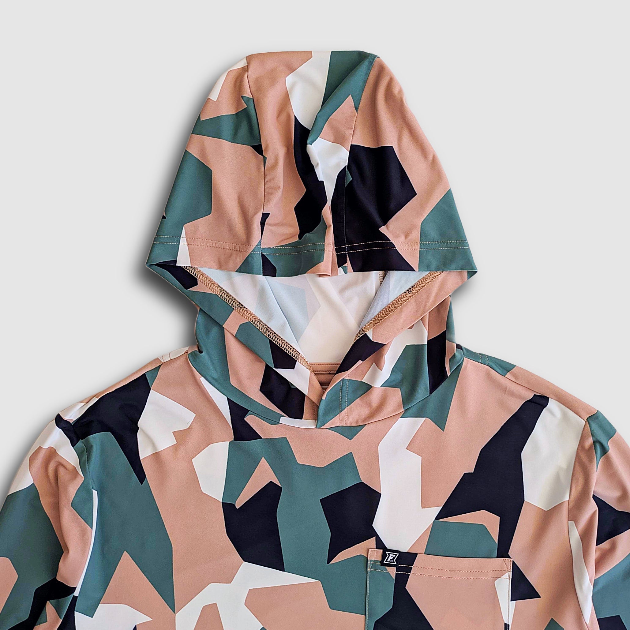 Carson Sun Hoodie - Tan/Green/Black