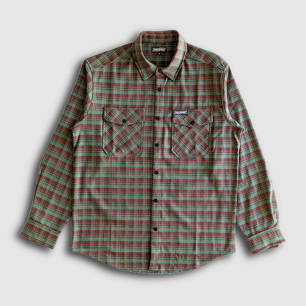 Highland Tech Flannel - Mint/Maroon