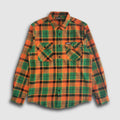 McCoy Button-up Flannel - Orange/Green/Black