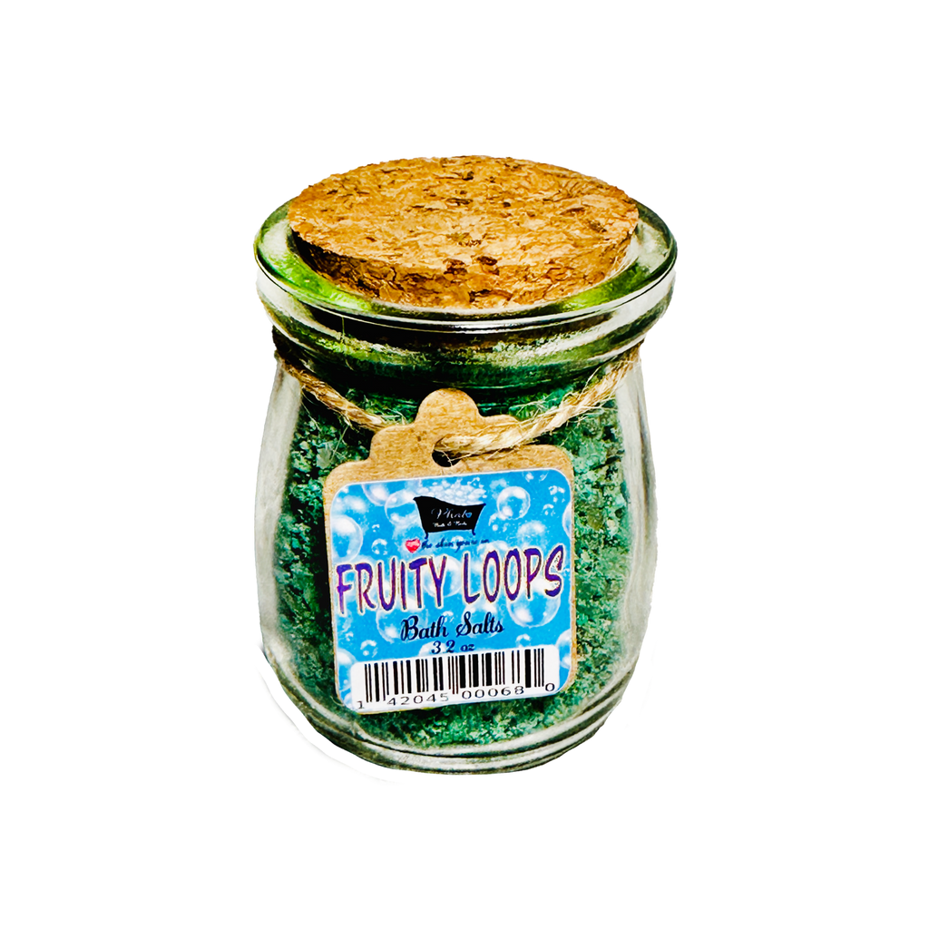 Fruity Loops Natural Bath Salts with Kaolin Clay Avocado Oil & Sea Salt Bath Soak Fruit Loops Type | 3.5 oz