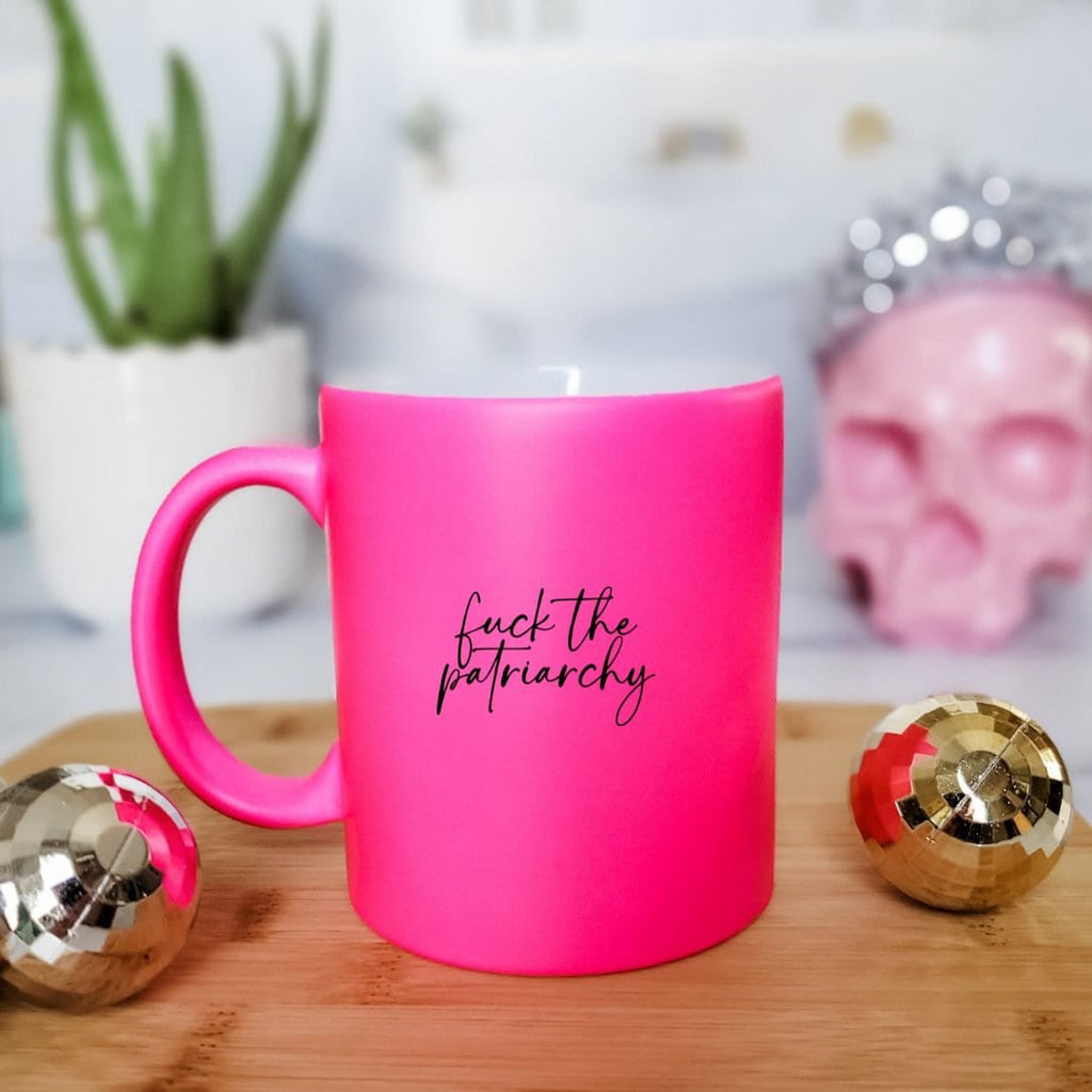 Fuck the Patriarchy Pink Coffee Mug