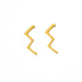 Brass Zig-Zag Post Earrings for Women | Taji