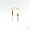 Brass & Horn Teardrop Dangle Earrings | Guru