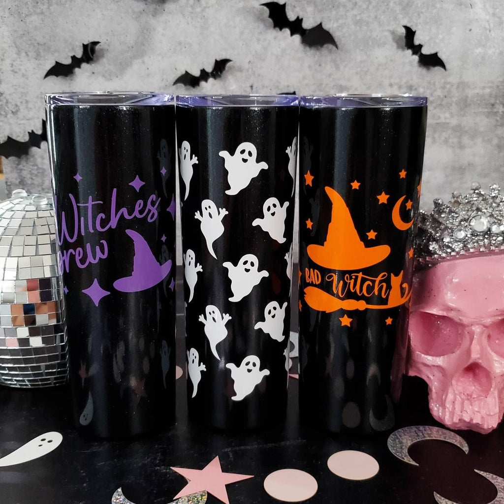 HALLOWEEN Hexengebräu Schwarzer Glitzerbecher