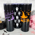 HALLOWEEN Hexengebräu Schwarzer Glitzerbecher