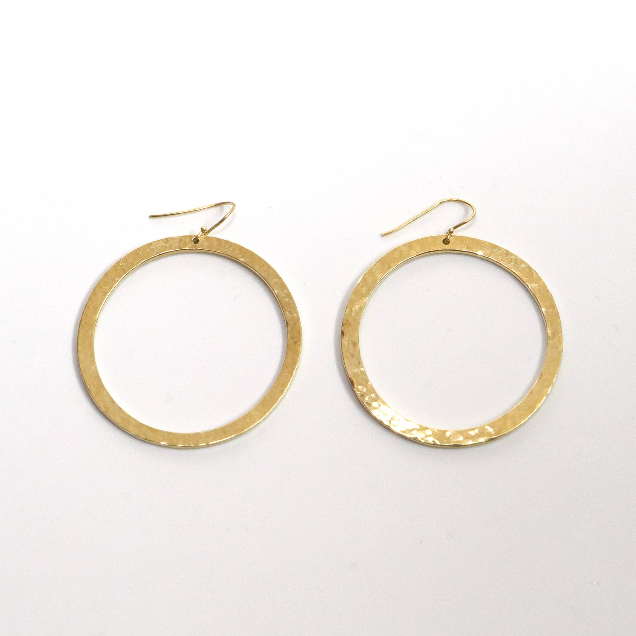 Circle Hoop Brass Earrings for Women | Sura