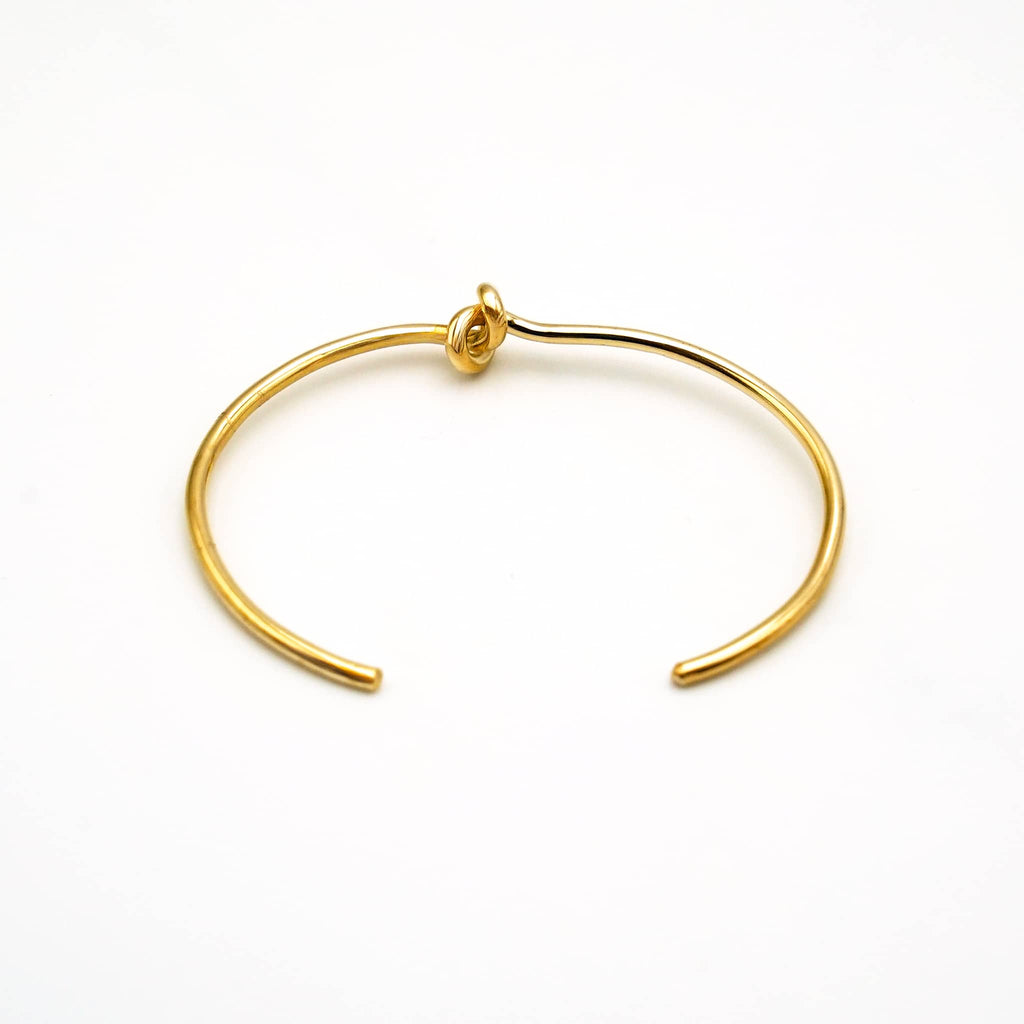 Thin Knot Brass Cuff Bracelet | Tatu