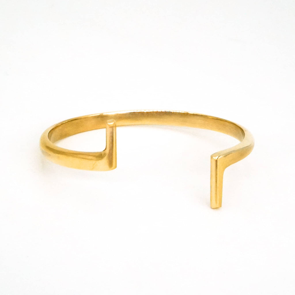 Double Bar Brass Cuff Bracelet | Hawa
