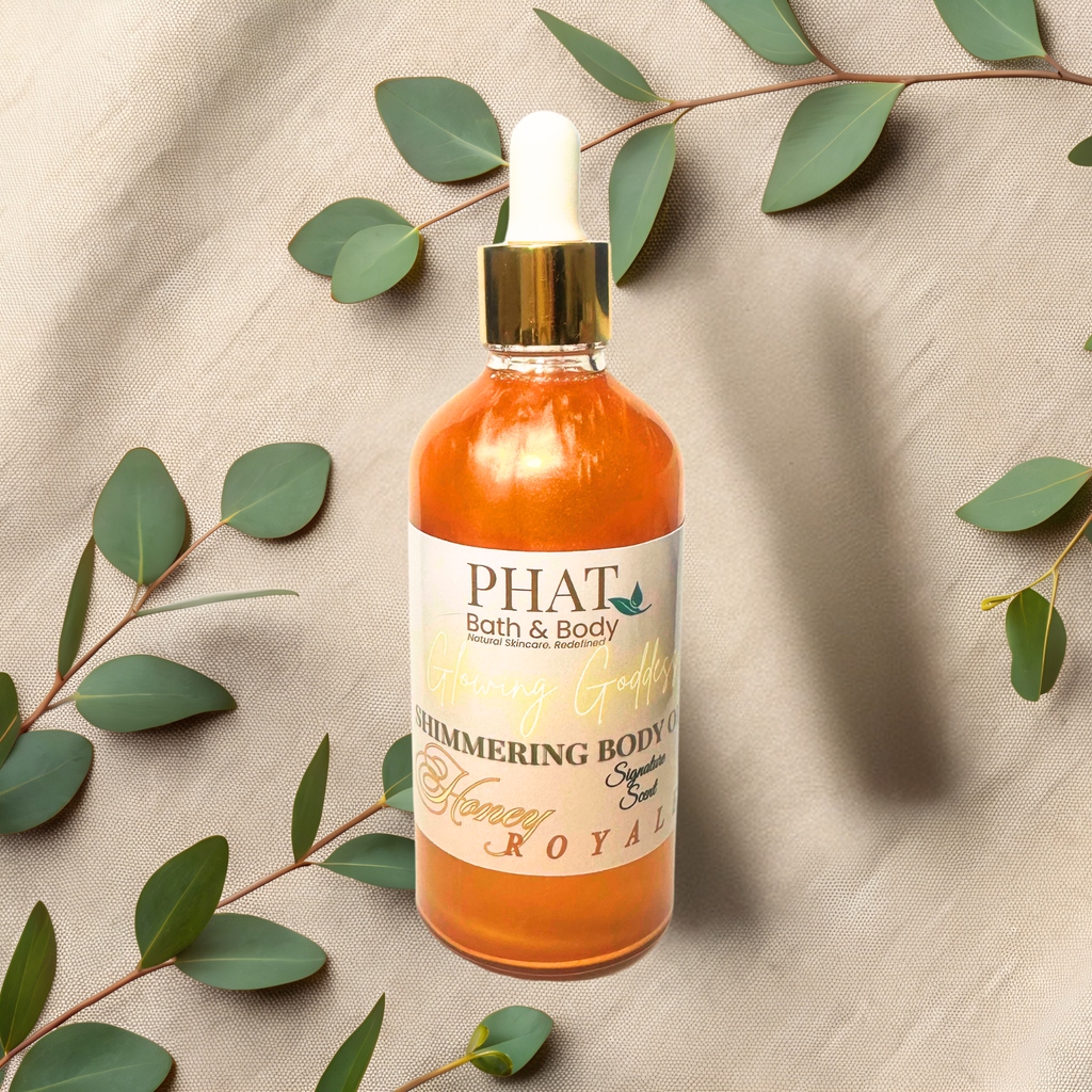 Honey Royale Signature Scent Glowing Goddess Natural Shimmer Body Oil | 3.2 oz