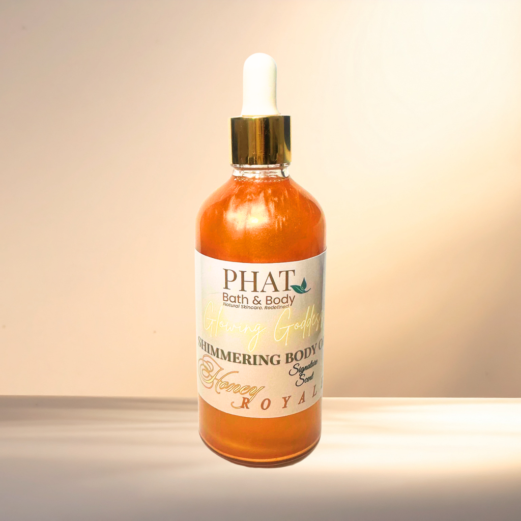 Honey Royale Signature Scent Glowing Goddess Natural Shimmer Body Oil | 3.2 oz