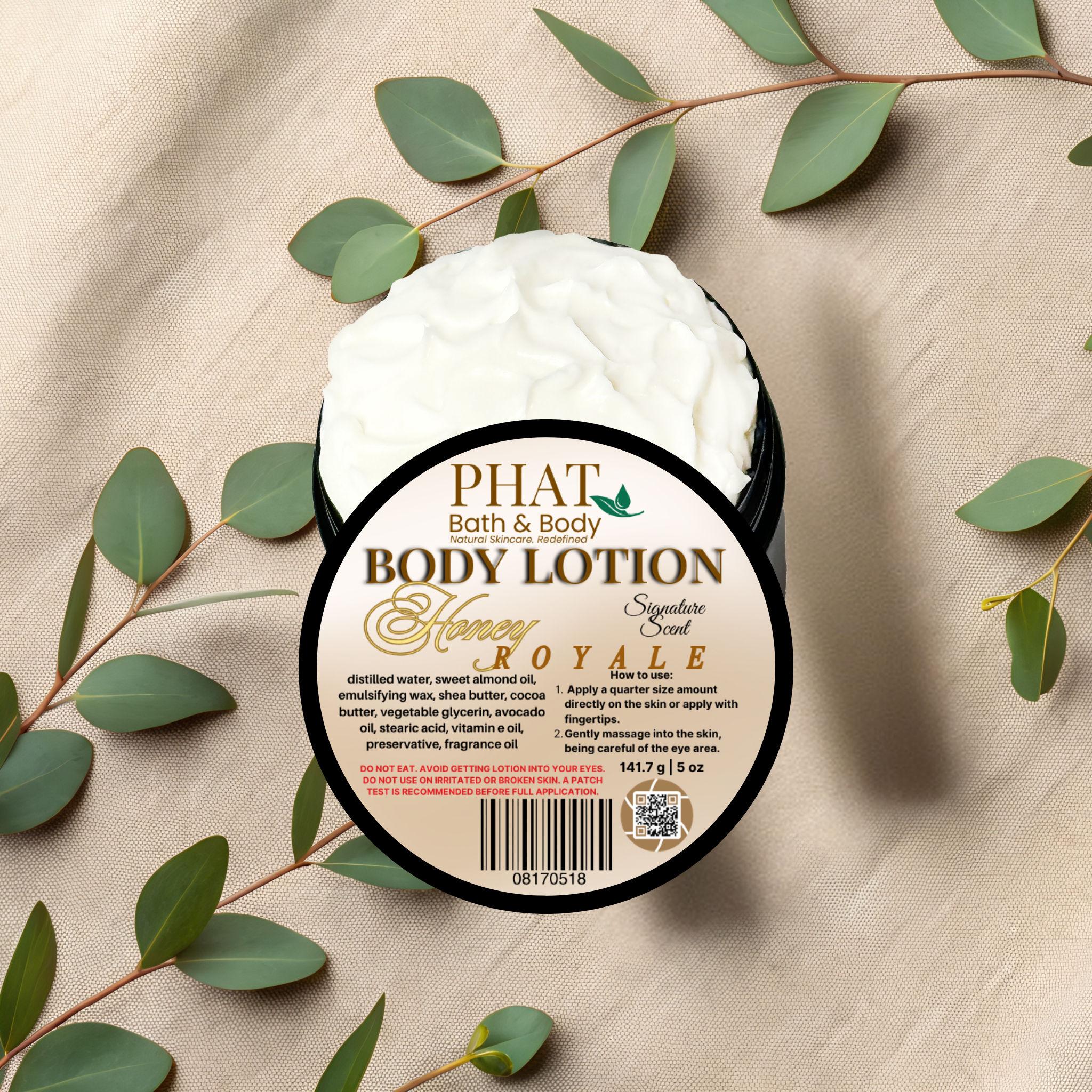 Honey Royale Signature Scent Moisturizing Body Lotion with Shea & Cocoa Butter  | 5 oz