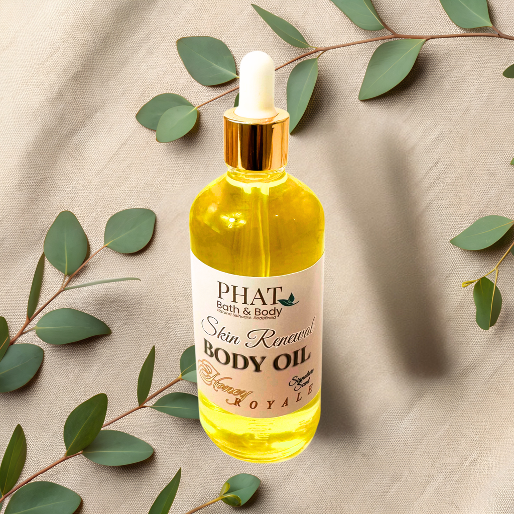 Honey Royale Signature Scent Skin Renewal Natural Body Oil with Rosehip Carrot Seed Oil | 3.2 oz