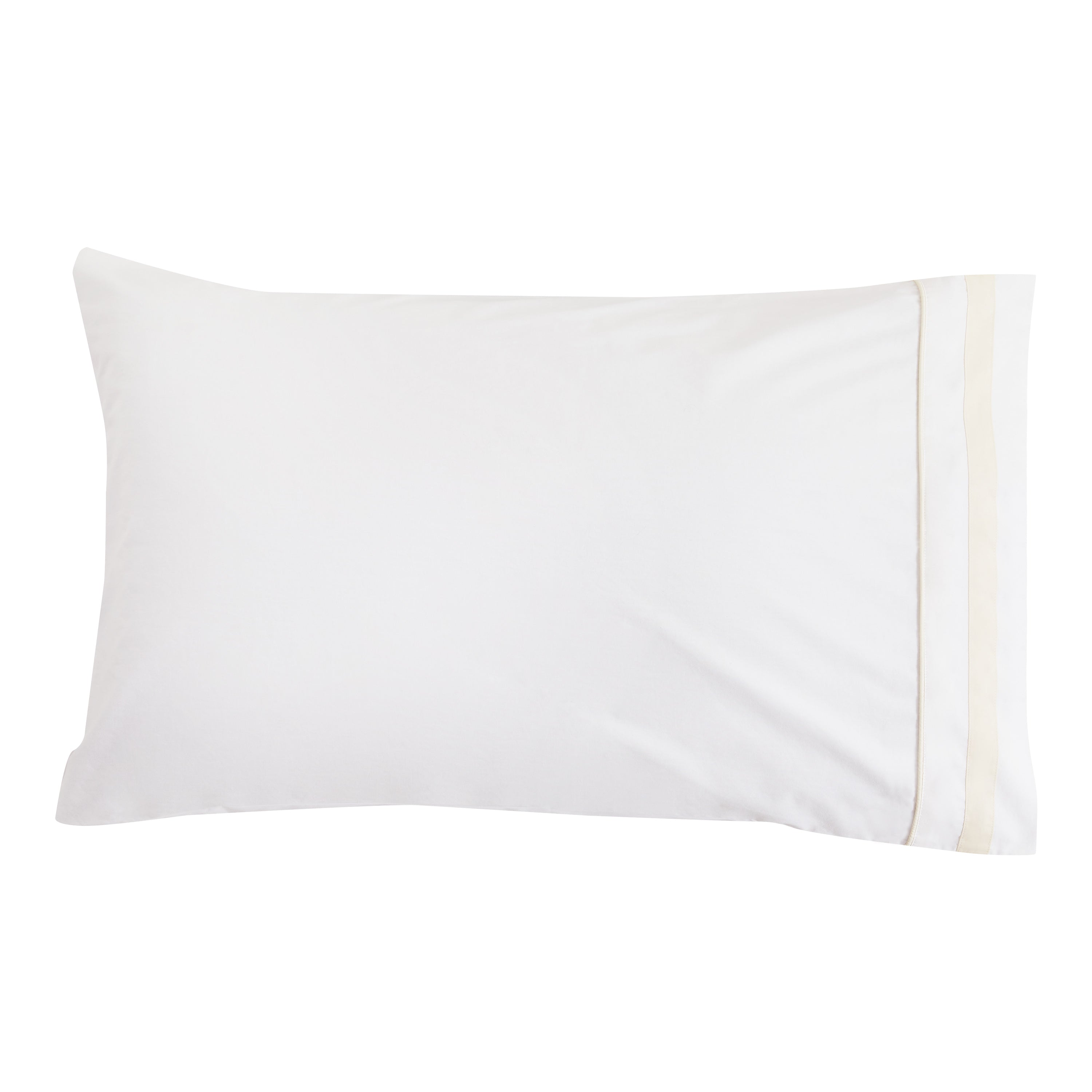 Klassisches Percale-Baumwoll-Bettlaken-Set mit Doppelborte