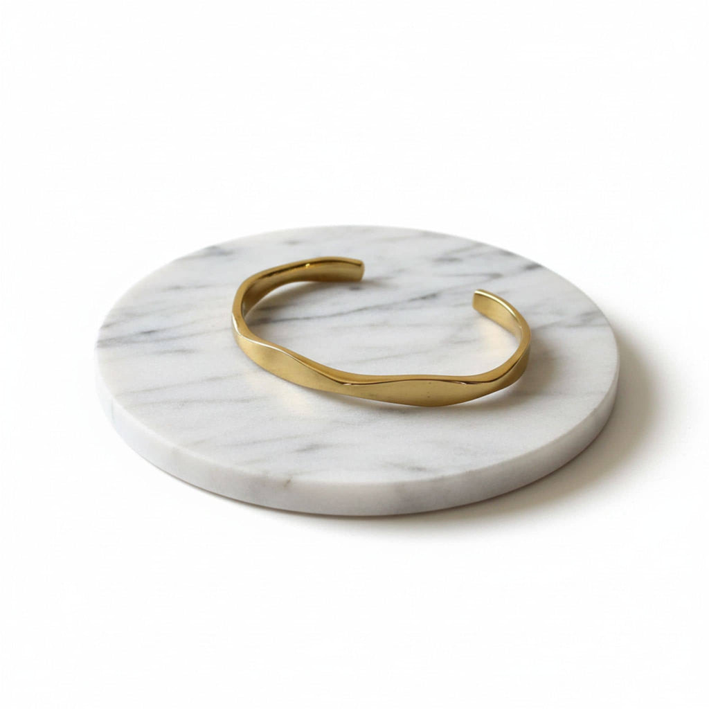 Wavy Organic Brass Cuff Bracelet | Judi