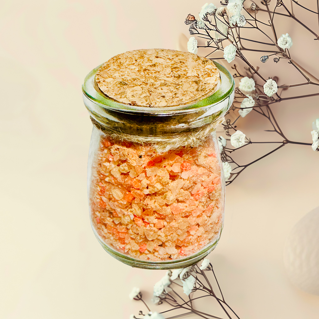 Just Peachy Natural Bath Salts with Kaolin Clay Avocado Oil & Sea Salt Bath Soak | 3.5 oz