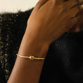 Thin Knot Brass Cuff Bracelet | Tatu