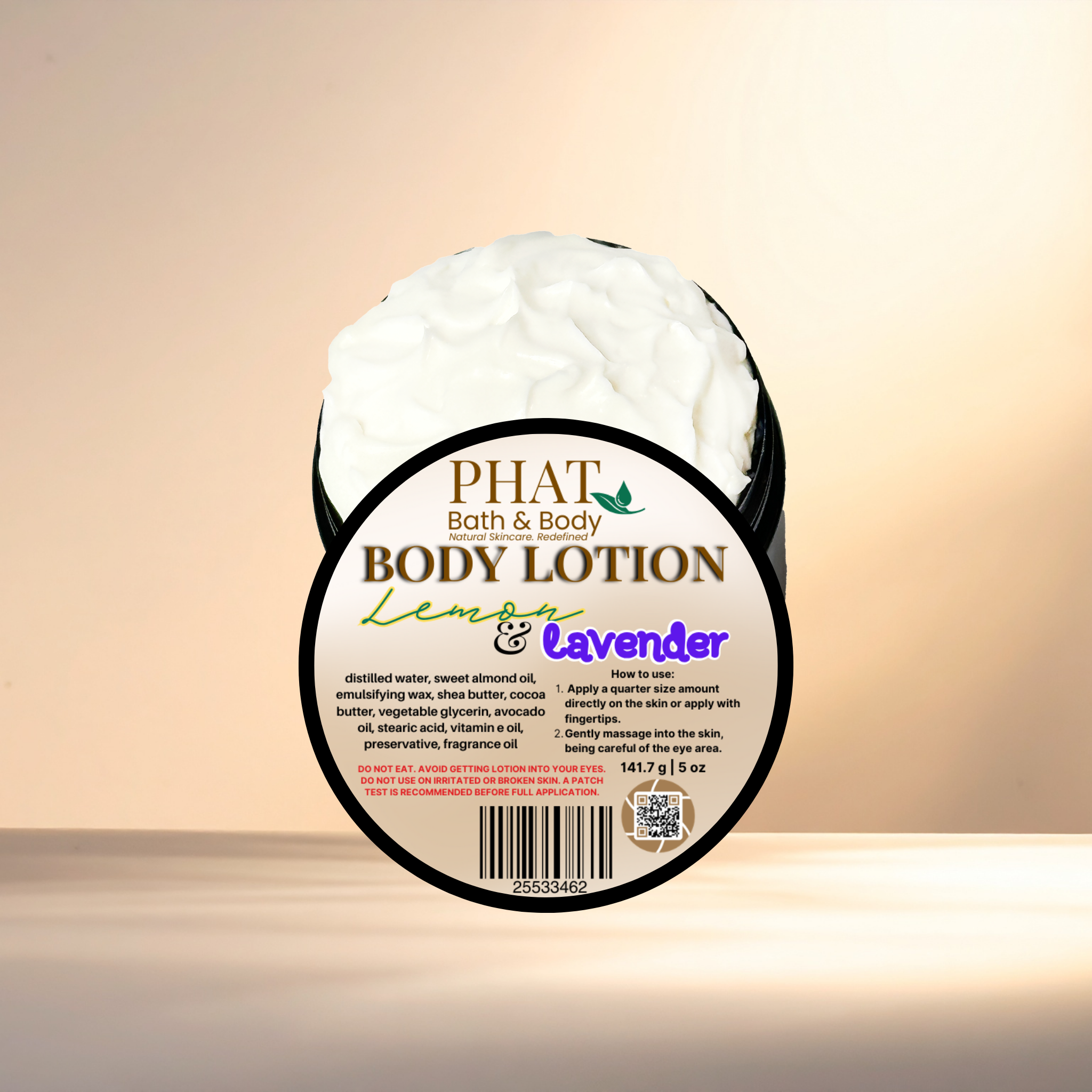 Lemon & Lavender Moisturizing Body Lotion with Shea & Cocoa Butter | 5 oz