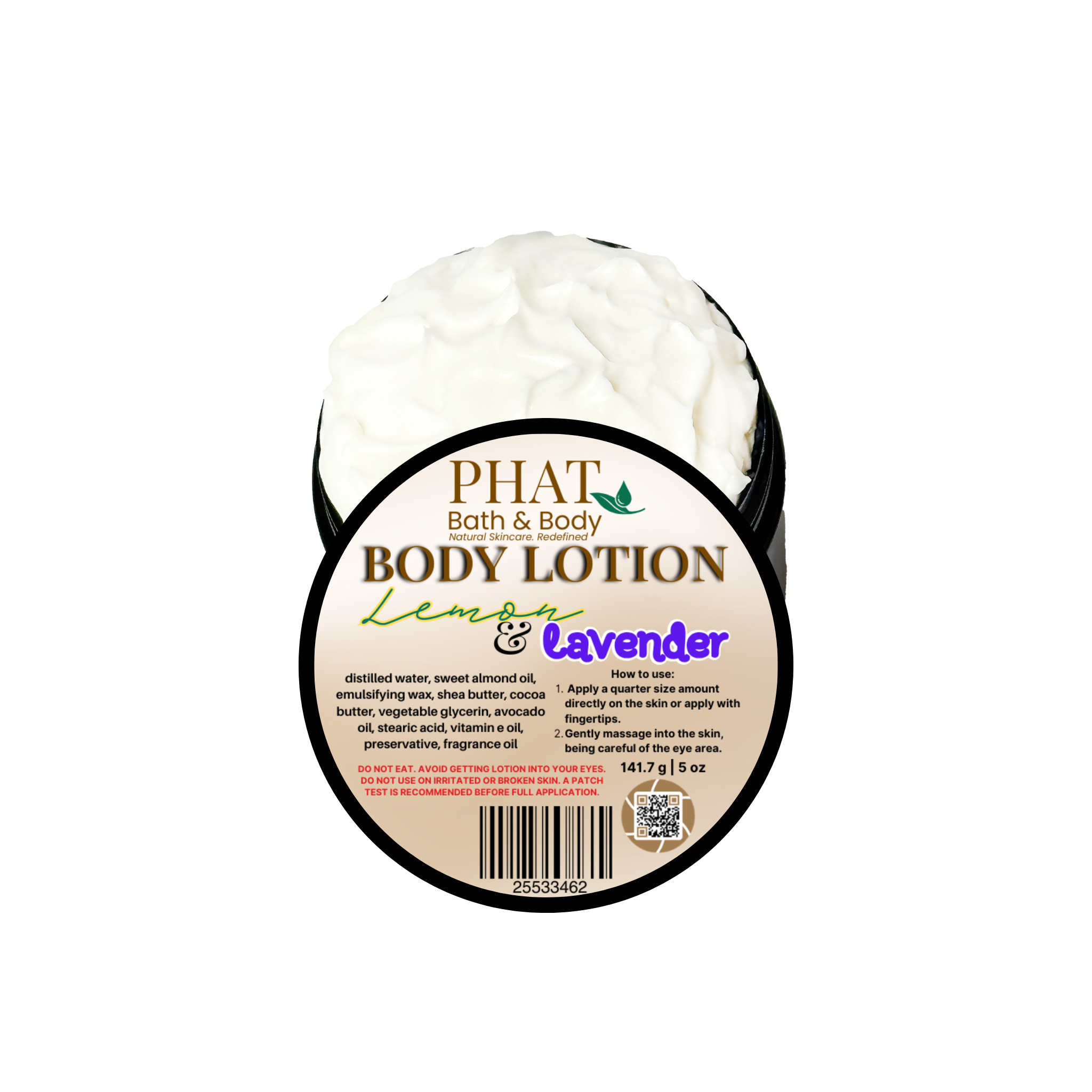 Lemon & Lavender Moisturizing Body Lotion with Shea & Cocoa Butter | 5 oz