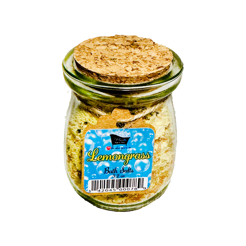 Lemongrass Natural Bath Salts with Kaolin Clay Avocado Oil & Sea Salt Bath Soak | 3.5 oz