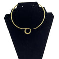 Geometric Circle Brass Collar Necklace for Women | Leo