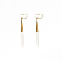 Brass & Horn Spike Drop Earrings | Luna