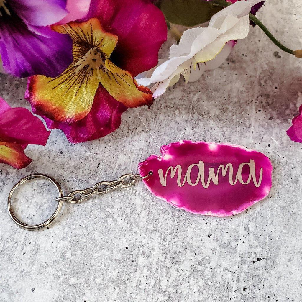 Mama Kristallachat Schlüsselanhänger