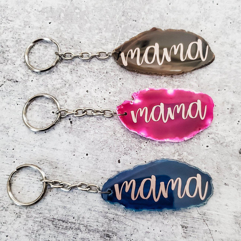 Mama Kristallachat Schlüsselanhänger