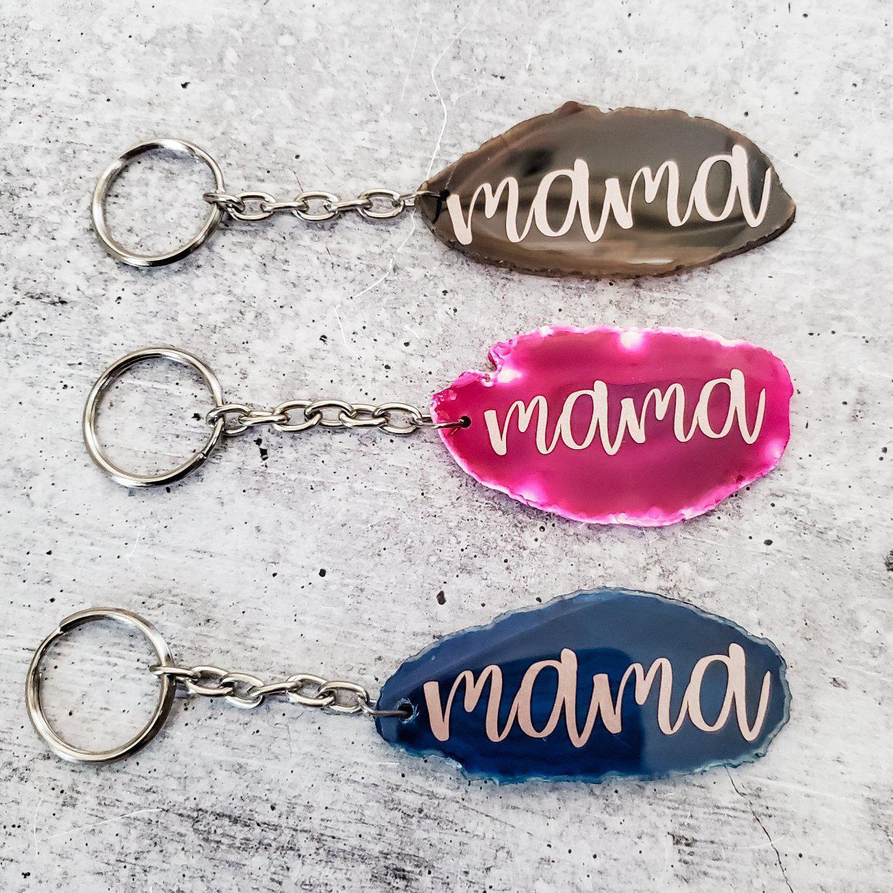 Mama Kristallachat Schlüsselanhänger