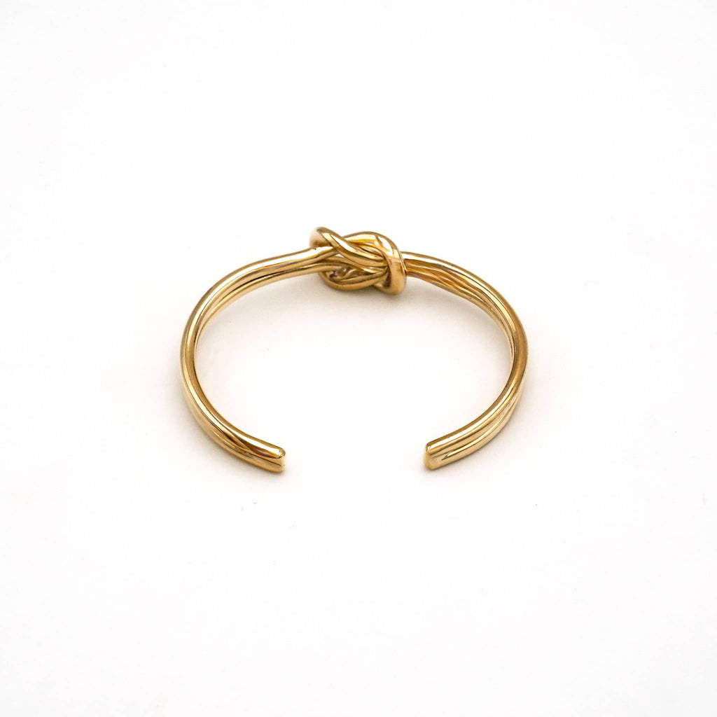 Lovers Knot Brass Cuff Bracelet | Mapenzi