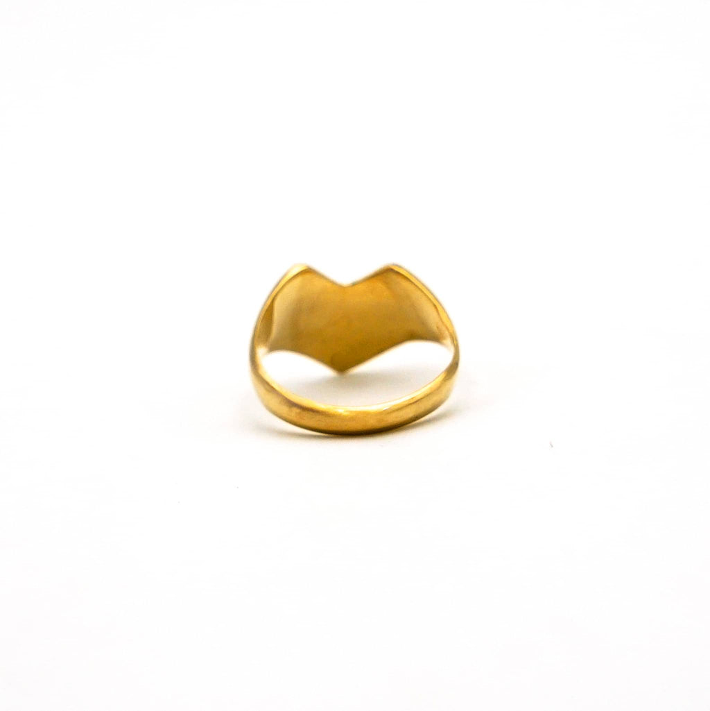 Heart Signet Brass Ring for Women | Mawi