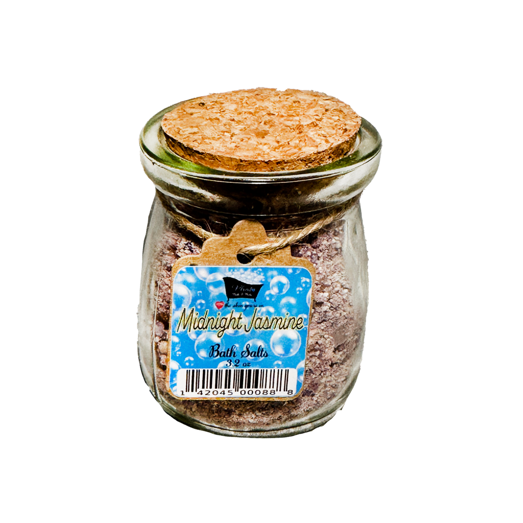 Midnight Jasmine Natural Bath Salts with Kaolin Clay Avocado Oil & Sea Salt Bath Soak | 3.5 oz