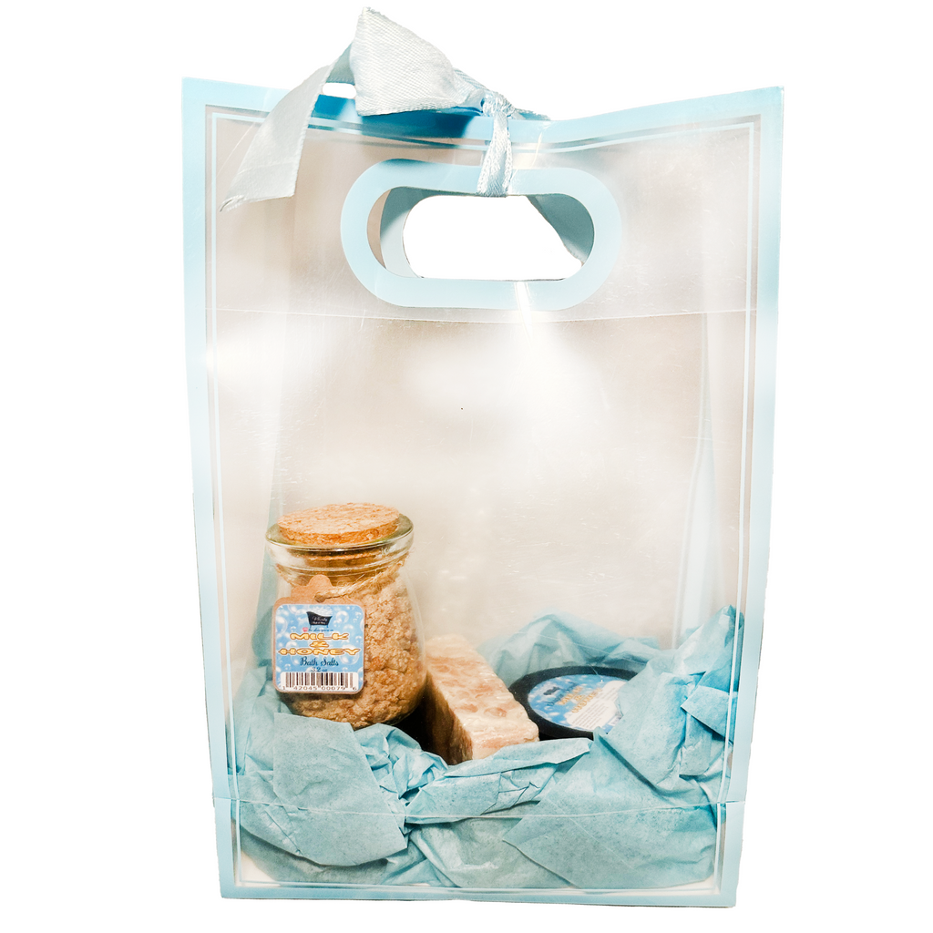 Milk & Honey Bath and Body Gift Set with Body Lotion Sugar Scrub Natural Soap Bath Salts