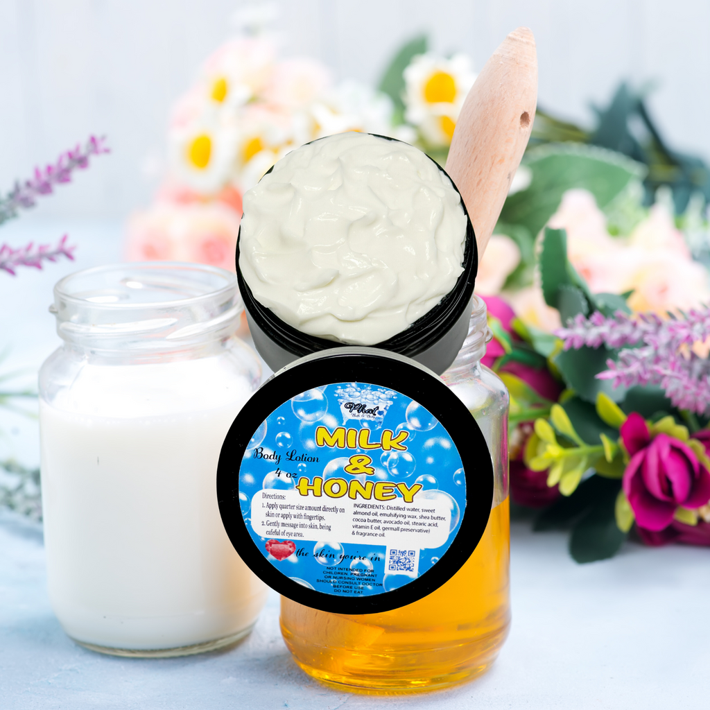 Milk & Honey Bath and Body Gift Set with Body Lotion Sugar Scrub Natural Soap Bath Salts
