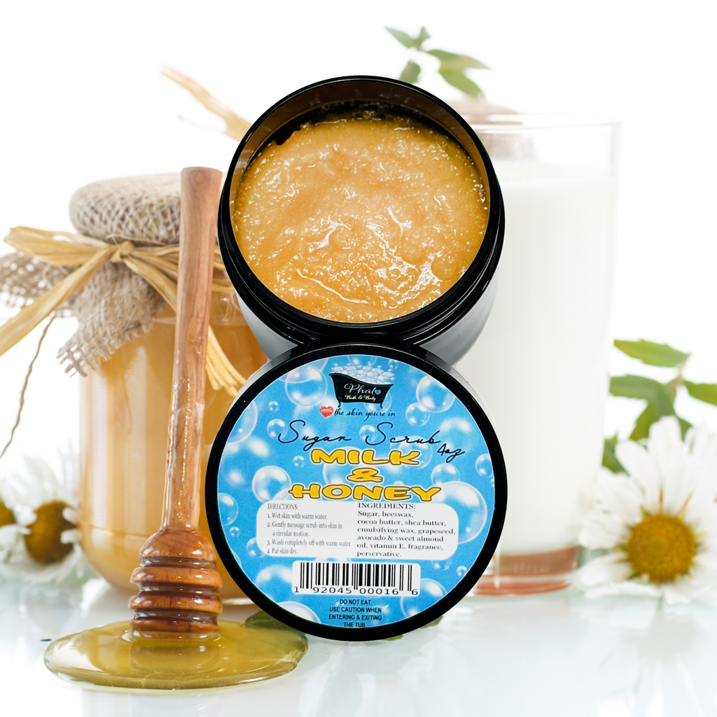 Milk & Honey Bath and Body Gift Set with Body Lotion Sugar Scrub Natural Soap Bath Salts