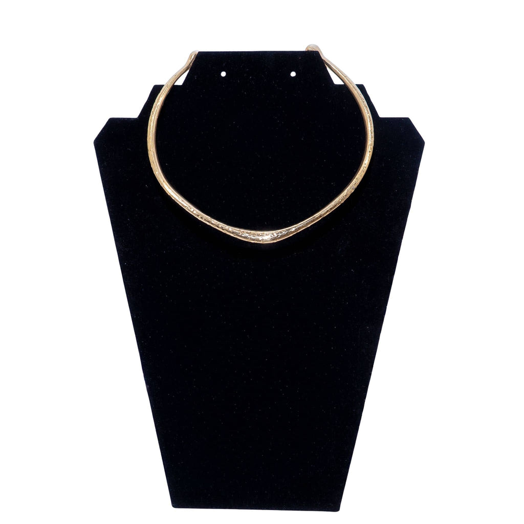 Wide Neck Cuff Brass Choker Necklace for Women | Msala