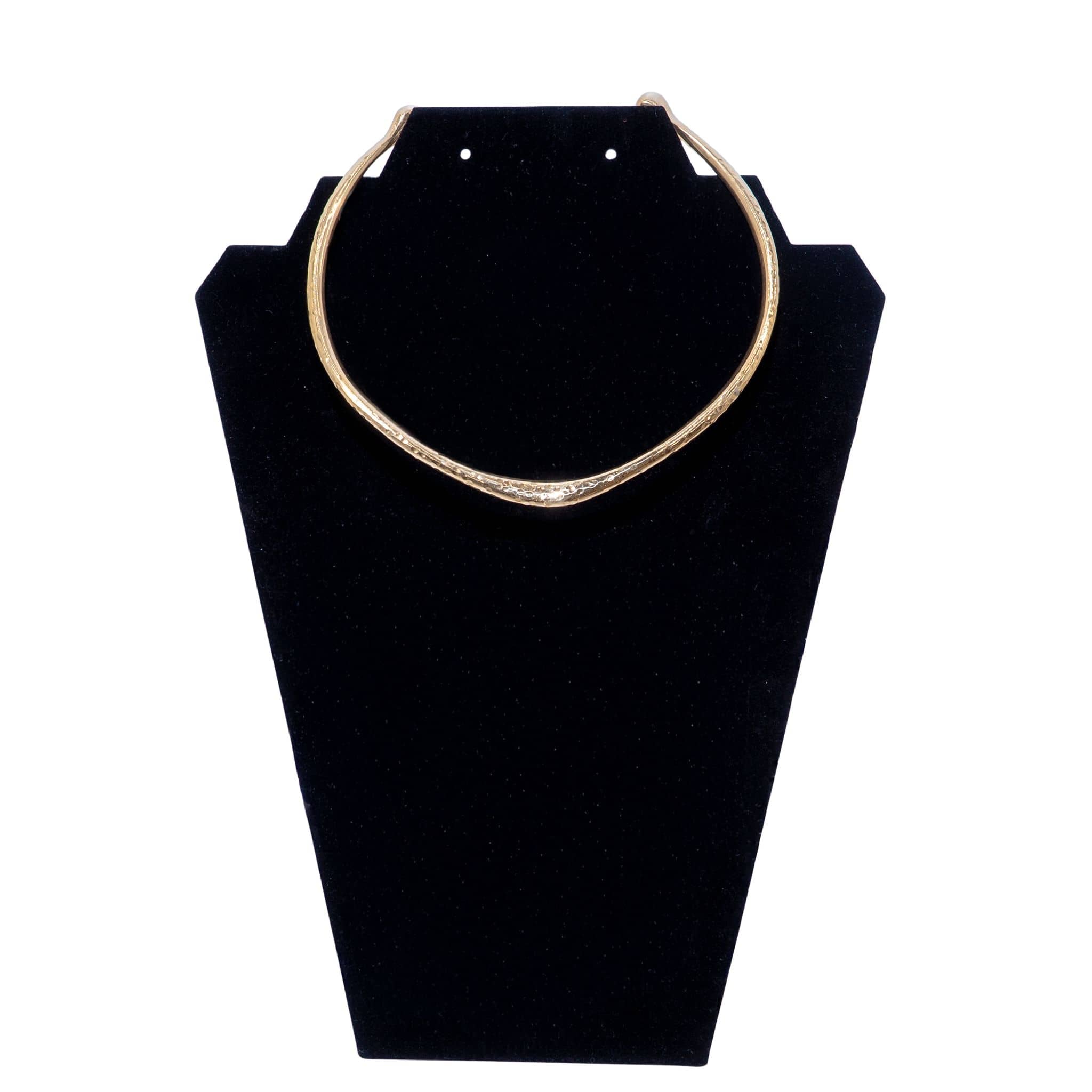 Wide Neck Cuff Brass Choker Necklace for Women | Msala
