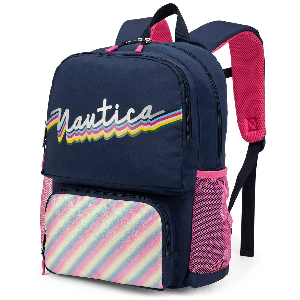 Kinderrucksack für die Schule | Retro-Regenbogen | 40,6 cm hoch