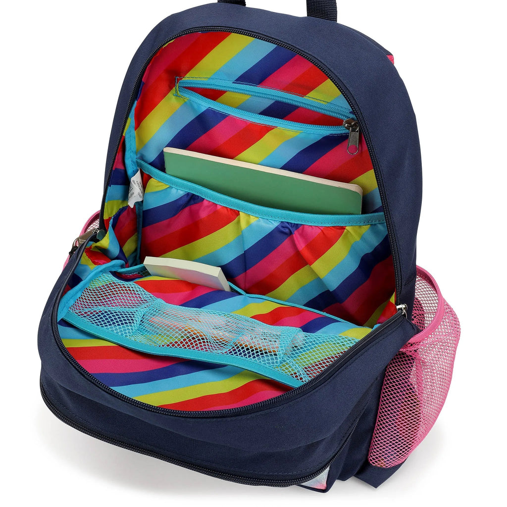 Kinderrucksack für die Schule | Retro-Regenbogen | 40,6 cm hoch