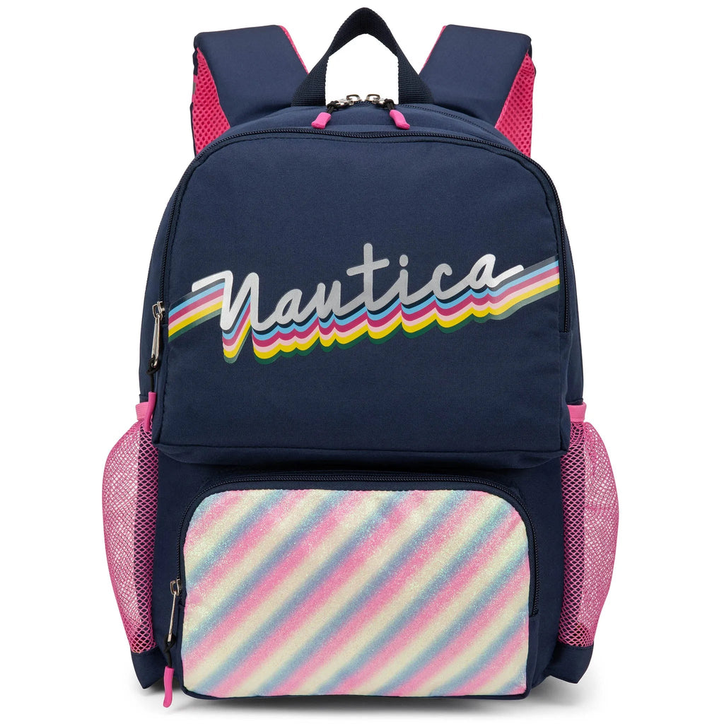 Kinderrucksack für die Schule | Retro-Regenbogen | 40,6 cm hoch
