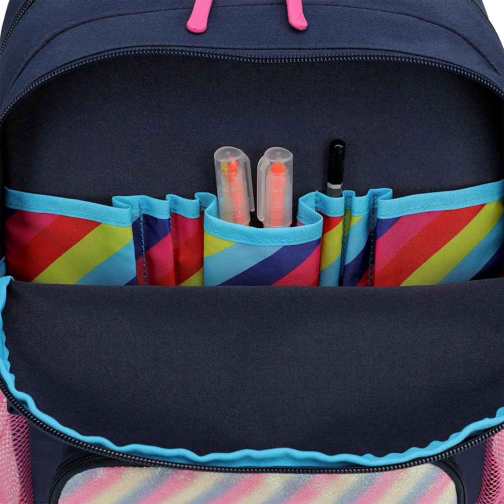 Kinderrucksack für die Schule | Retro-Regenbogen | 40,6 cm hoch