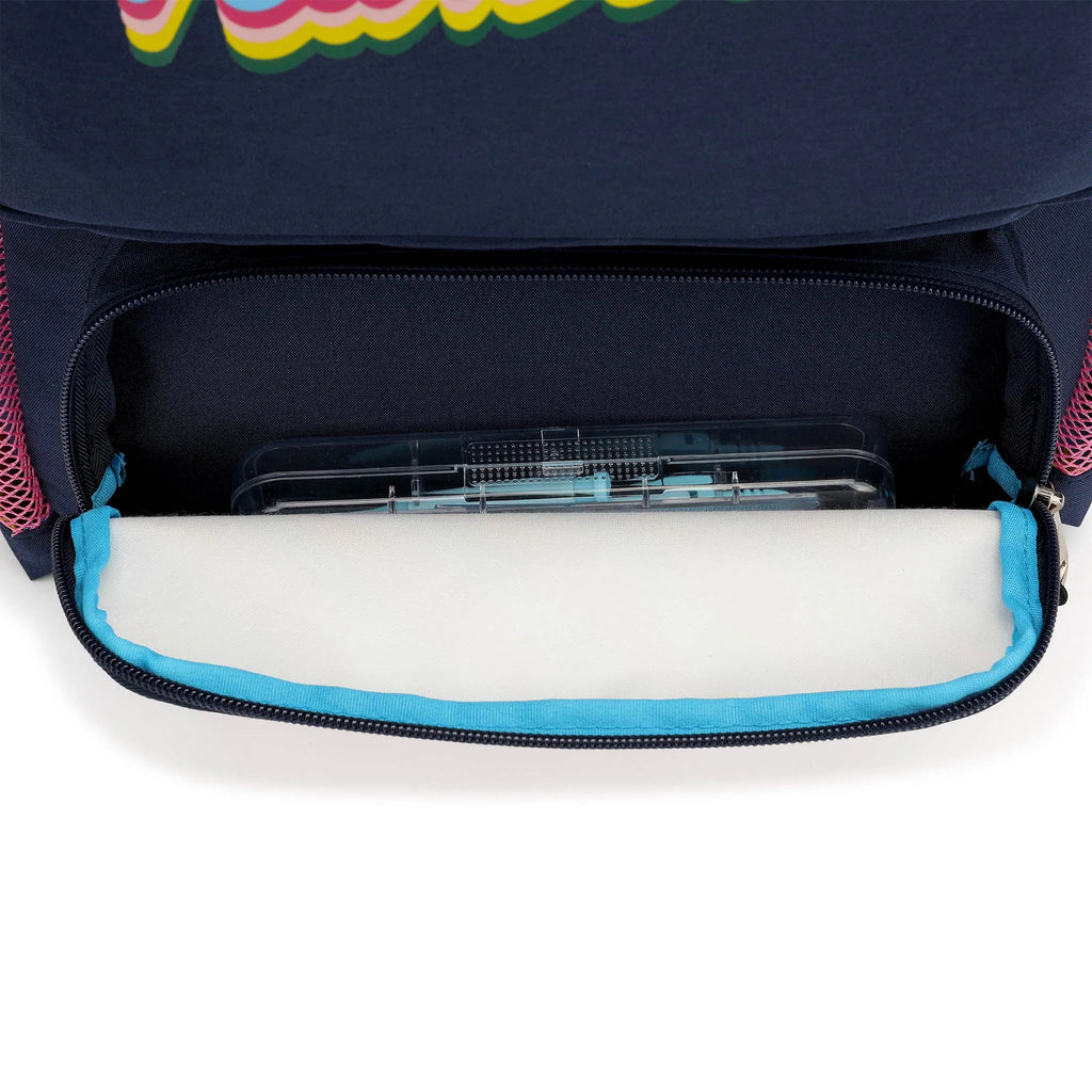 Kinderrucksack für die Schule | Retro-Regenbogen | 40,6 cm hoch