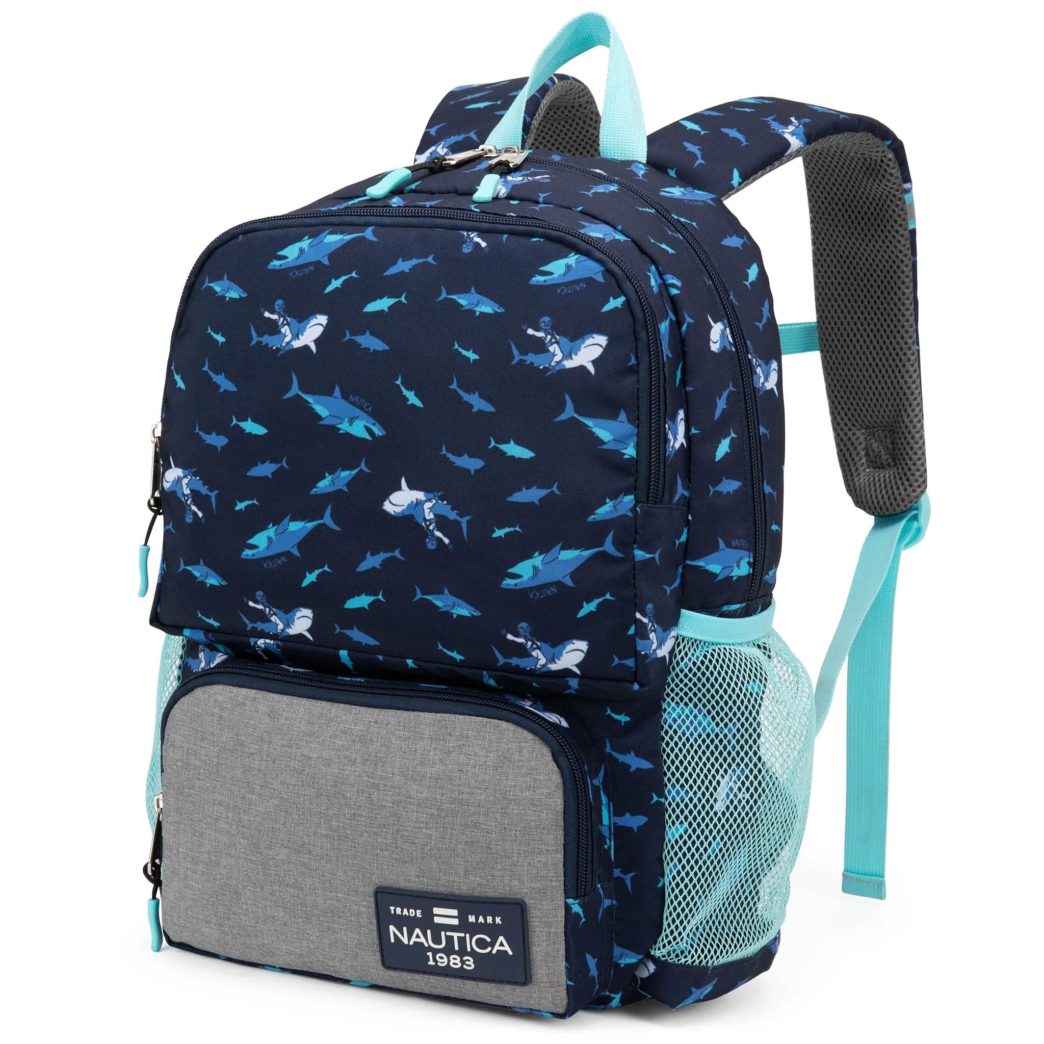 Kinderrucksack für die Schule | Shark Riders | 40,6 cm hoch