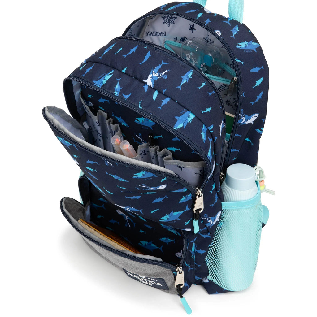 Kinderrucksack für die Schule | Shark Riders | 40,6 cm hoch