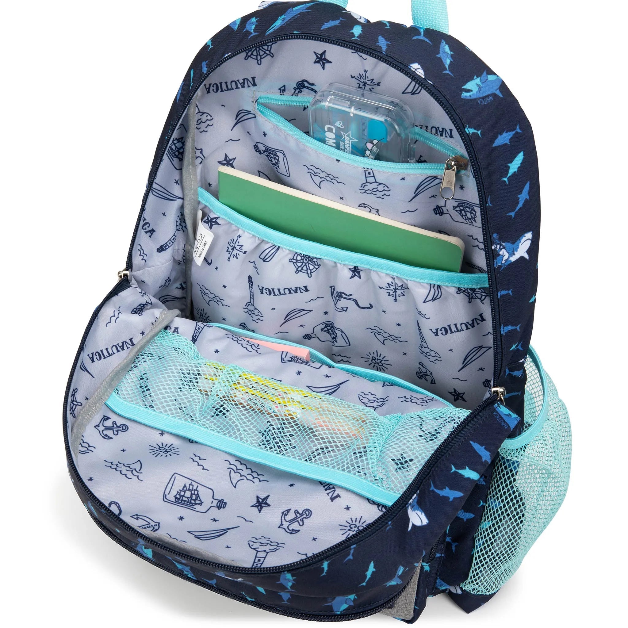 Kinderrucksack für die Schule | Shark Riders | 40,6 cm hoch