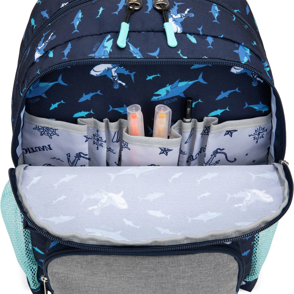 Kinderrucksack für die Schule | Shark Riders | 40,6 cm hoch