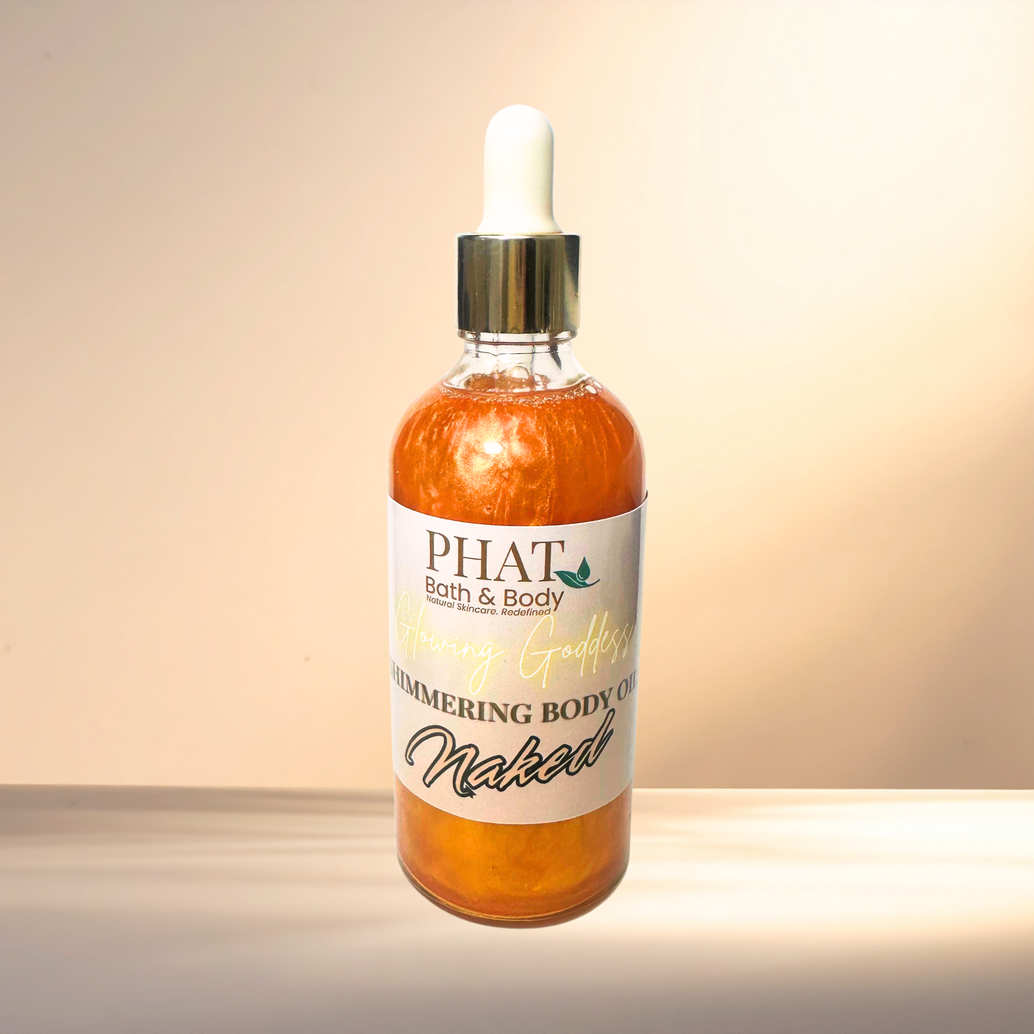 Naked Glowing Goddess Natural Shimmer Body Oil Golden Glow | 3.2 oz