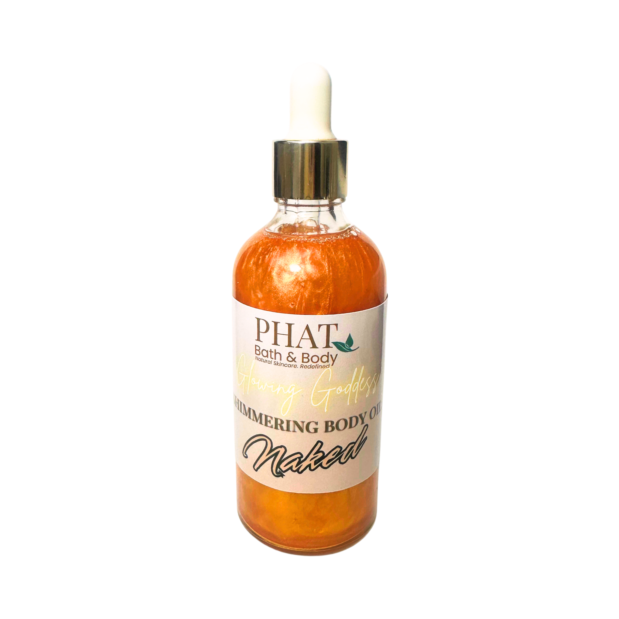 Naked Glowing Goddess Natural Shimmer Body Oil Golden Glow | 3.2 oz