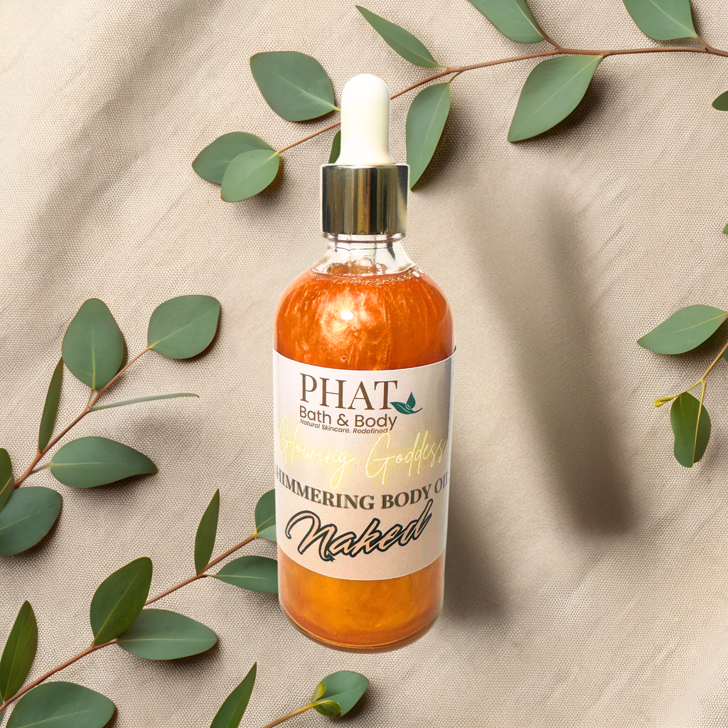 Naked Glowing Goddess Natural Shimmer Body Oil Golden Glow | 3.2 oz