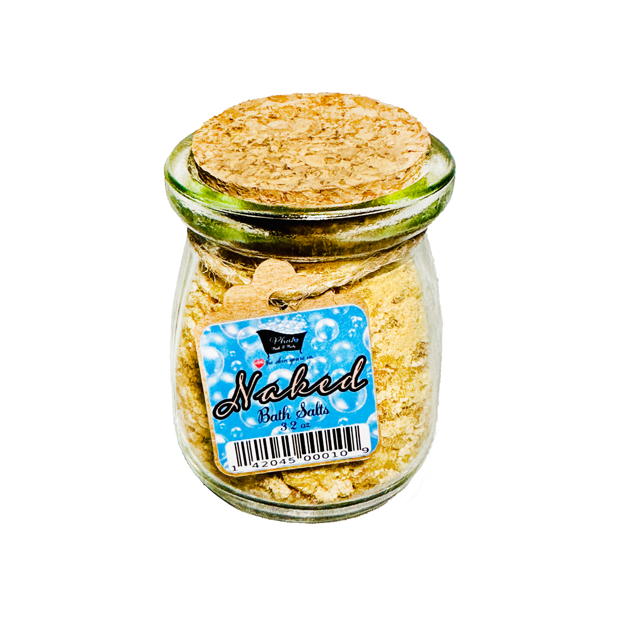 Naked Natural Bath Salts with Kaolin Clay Avocado Oil & Sea Salt Bath Soak | 3.5 oz
