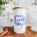 Nice Jewish Girl Printed Glass Can Cup